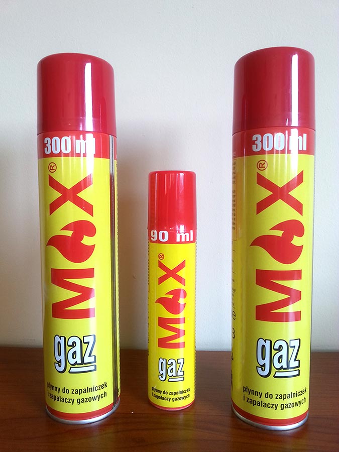 Gaz do zapalniczek i zapalarek MAX